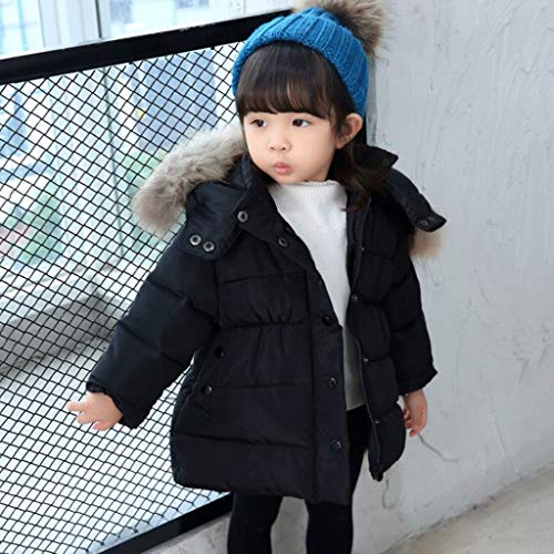 Toddler Coat Thicken Fu𝗿 Collar Hoodie Down Toddler Jacket Warm Boy Girl Winter Puffer Jacket Hooded Snowsuit3