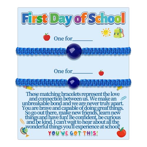 Mom Daughter Son Bracelets Gifts 2 Daughters 3 Sons Family Mommy and Me Bracelet 1st Day of Separation Anxiety Gift Sister Brother Jewelry Ideas Unique Two Sisters Three Brothers Customize to whom