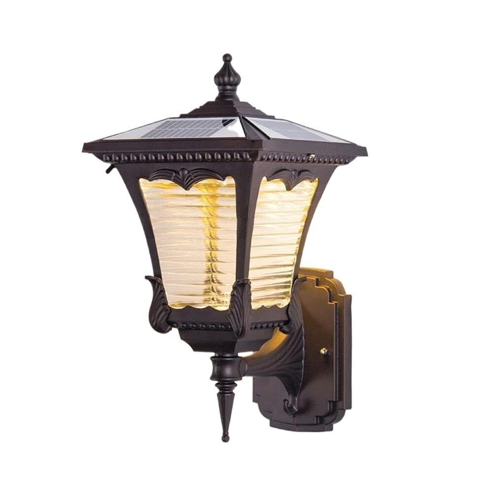 Lanterna a parete per esterni Lanterne da parete solari retrò Lampada da parete for esterni a tenuta stagna ad energia solare Lampada da parete for esterni vintage Lampada da parete for esterni con pa