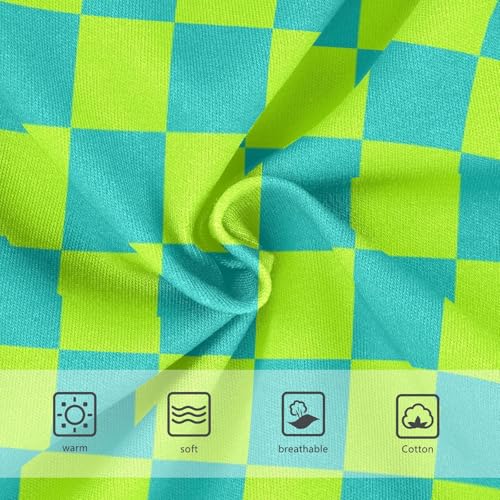 Green and Teal Buffalo Checkered Toddler Girls's Underwear 2T3