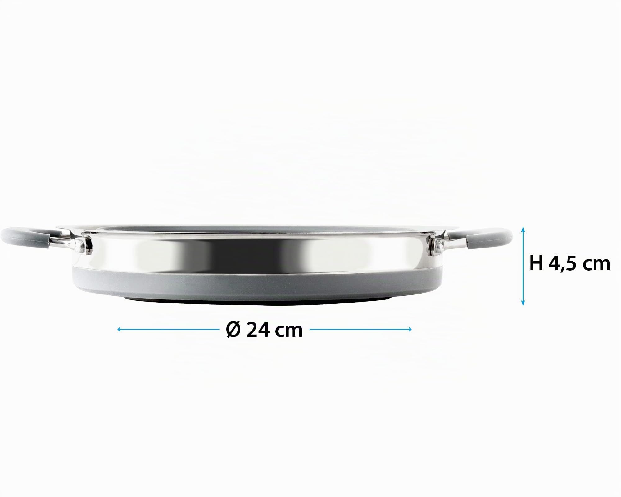 BRUNNER Geschirrset Fold Away, 24 cm, Silber