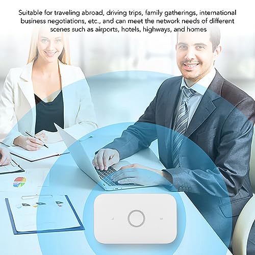 Image of AMONIDA 150Mbps Mobile WiFi Hotspot, Portable 4G LTE Router for Home Travel Gaming, 10 Connected Devices, 2100mAh Rechargeable Mobile WiFi Router for Laptop Smartphone