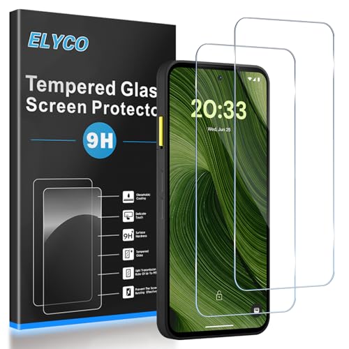 ELYCO Compatible avec Fairphone 6 Verre Trempé, 2 Pièces Protection Écran, 9H Dureté Sans Bulles Anti-Huile/Anti-Rayures/Anti-Empreinte HD Film Protection Décran