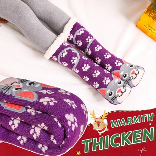 Image of WEVIAS Womens Slipper Socks Fuzzy Winter Thermal Grips Cozy Socks