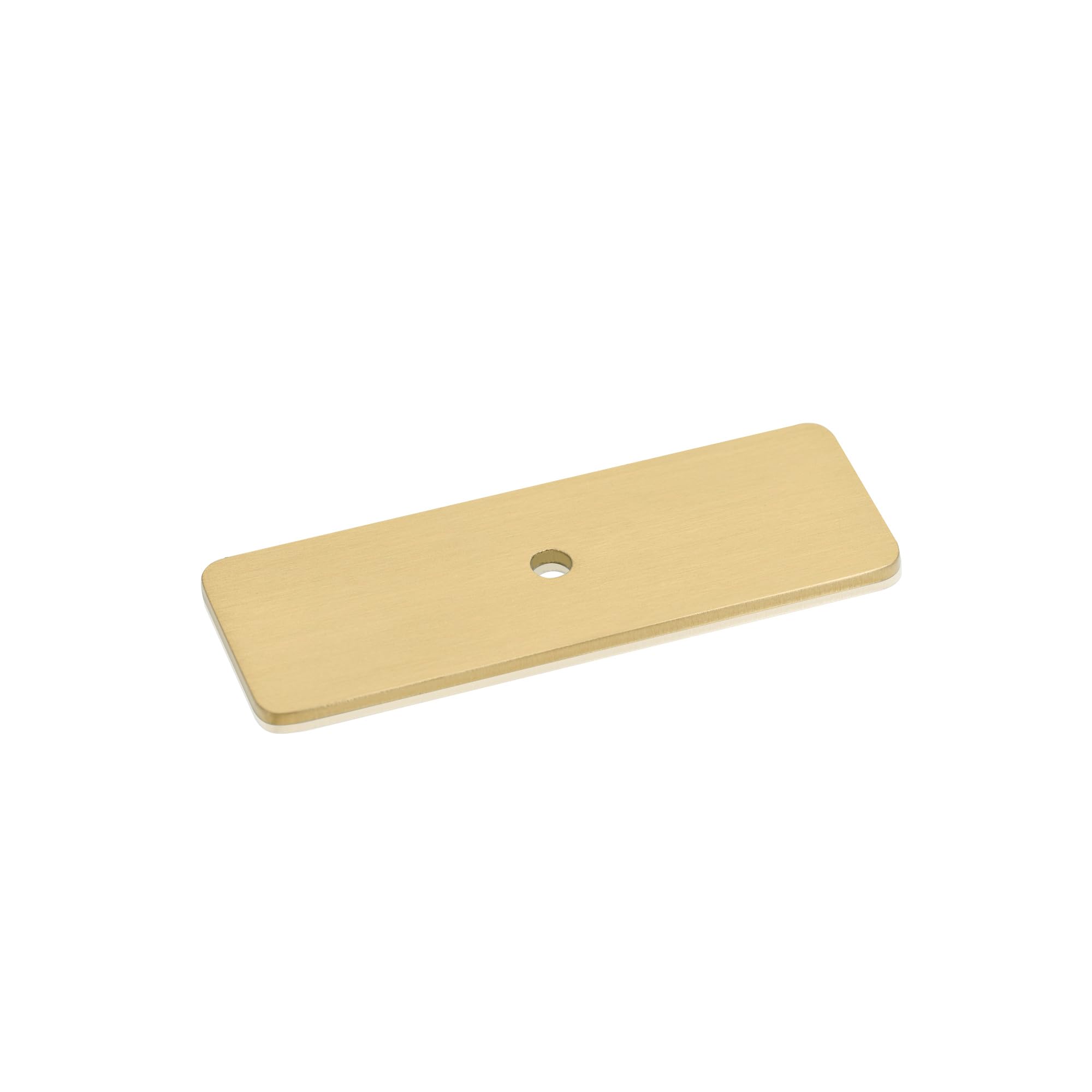 QOGRISUN 10-Pack Solid Brass Cabinet Knobs Back Plates, Rectangle