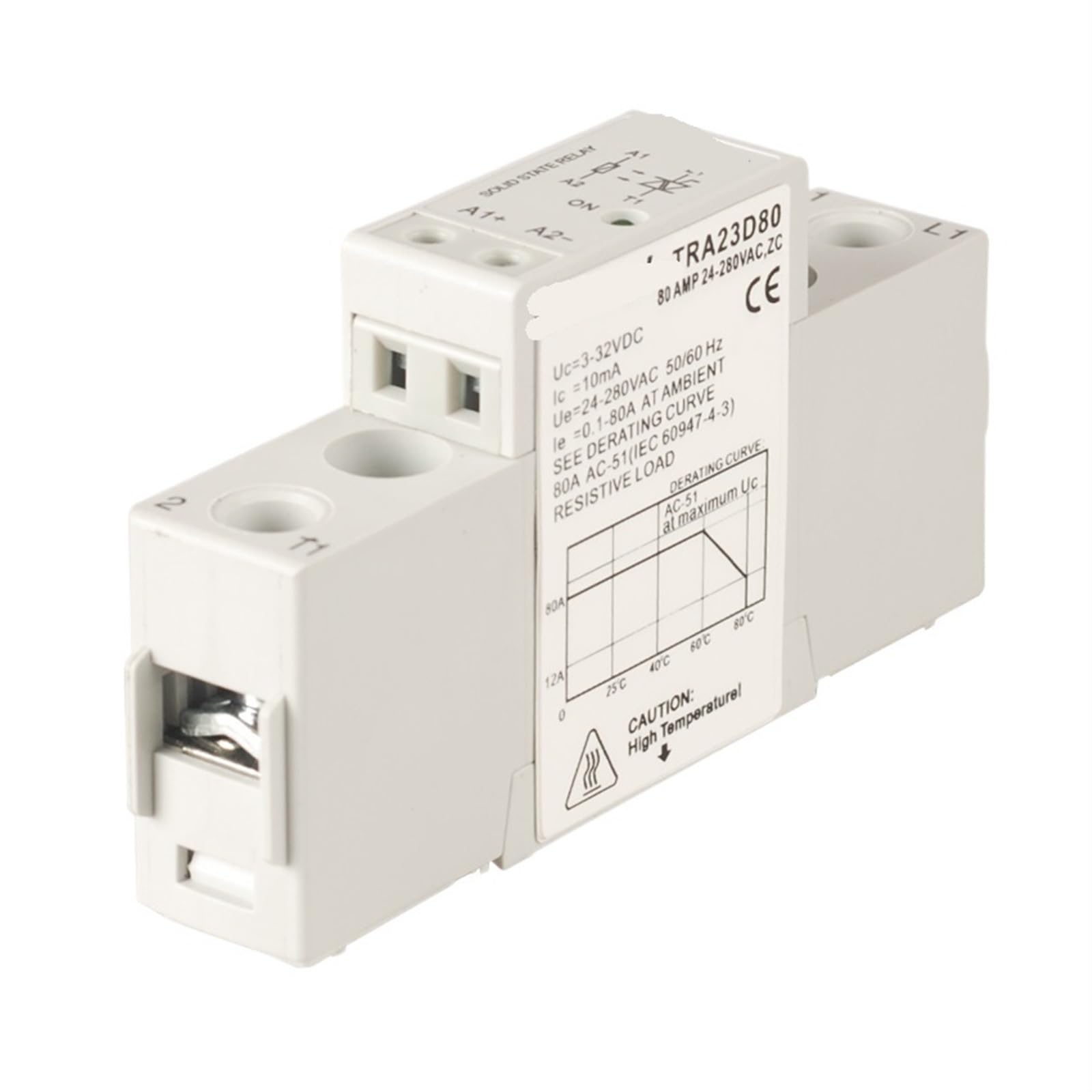 Relais statique SSR TRA23D80 AC output 24-280V input 3-32VDC relais de contrôle automation