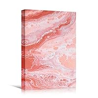 Canvas Wall Art Liquid Abstract Colorful Decorative Elements Mixed Media Multicolor Swirly - 12x18 inches