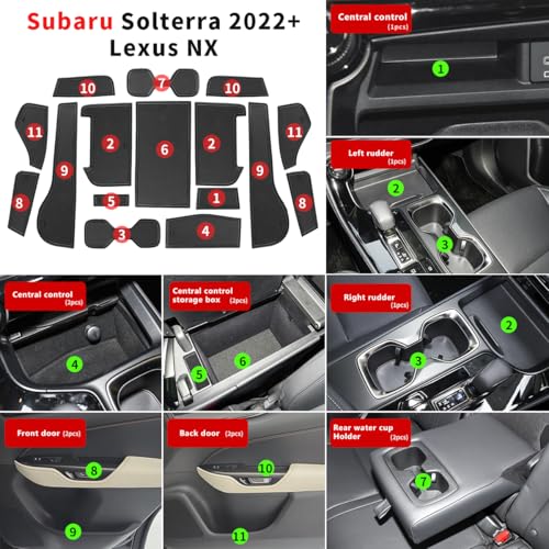 Insertos para Portavasos Auovo Compatibles con Lexus NX 2022-2025 miniatura 4