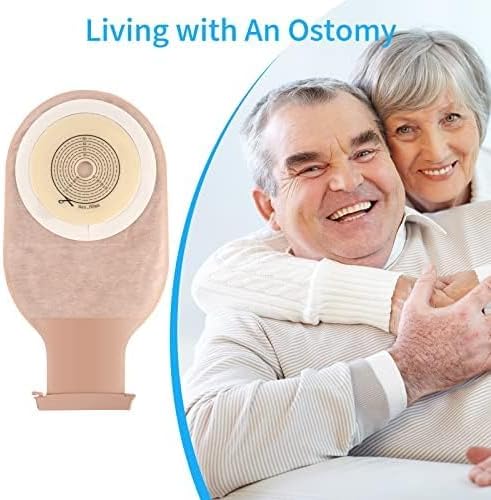 Miniatura 7 de Paquete de 60 bolsas de colostomía para ostomía, bolsas de colostomía de una pieza con cierre de abrazadera para cuidado del estoma de ileostomía,