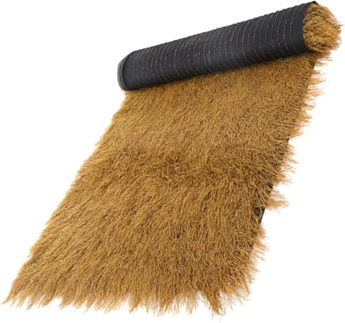 Tejado de paja artificial de palma hawaiana, hebras de césped para decoración de jardín, cenador, patio, sombrilla de piscina, 1 x 5 m