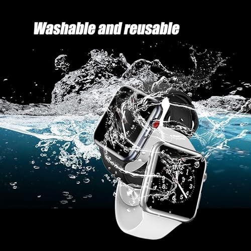 Image of Ailun for Apple Watch SE 3 /SE 2023 /Series 6 /5 /4 /SE Screen Protector[44mm], Ultra-Thin Hard PC Case Built in Tempered Glass for iWatch, Shockproof Cover with Button [2 Pack][Black+Clear]