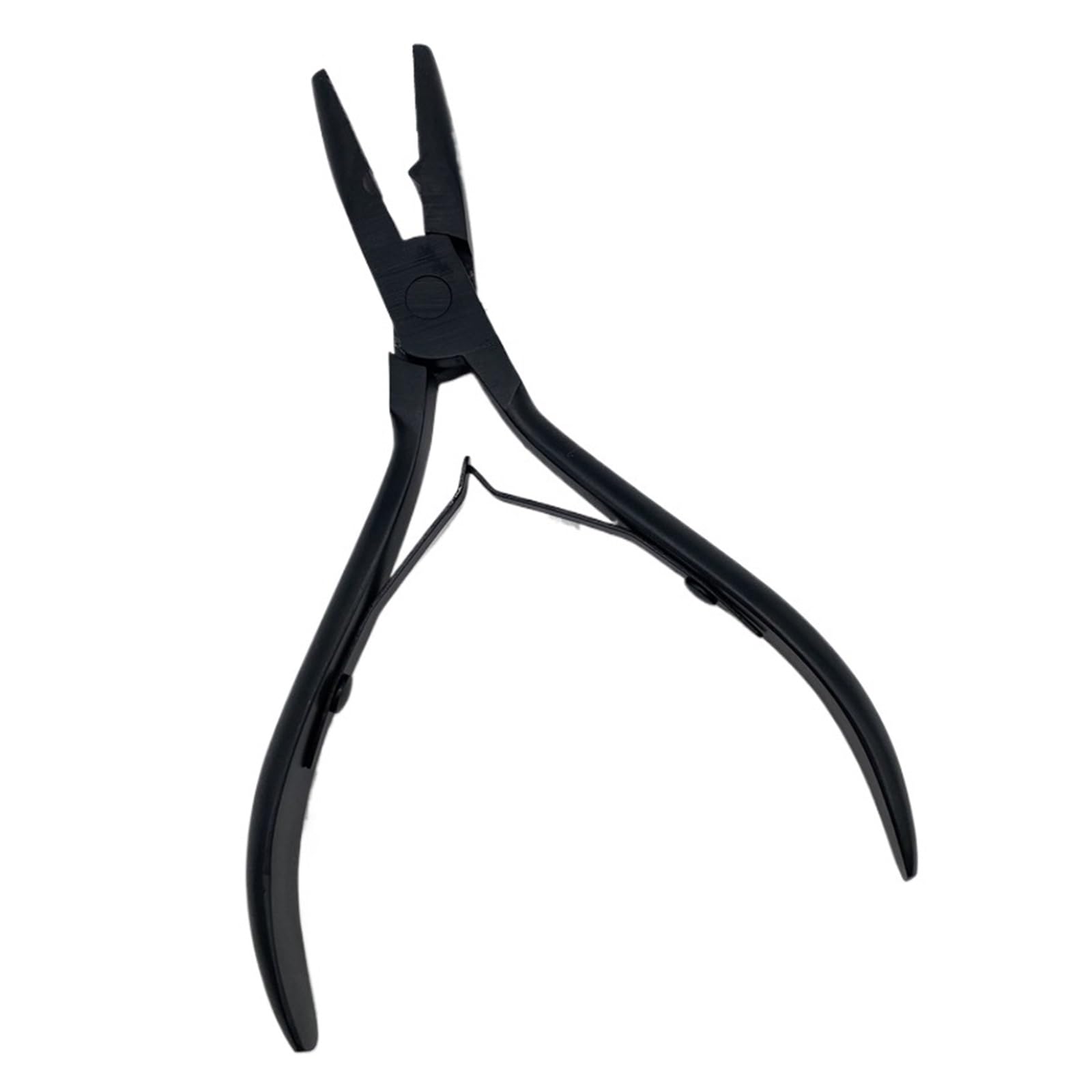Mzsklw Black Hair Extension Pliers 1 Pc 5 Inch Silver Stainless Steel Clamp Hair Extension Plier With Hole Keratin Extensions Ring Removal Tools(Black)