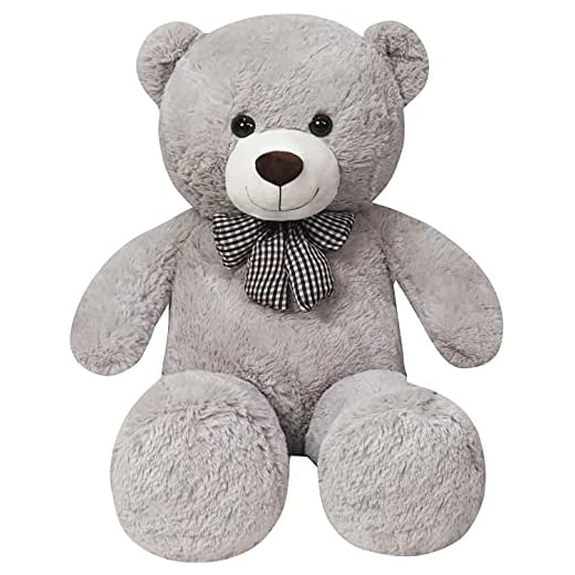 XXL Osito de Peluche 120 cm Peluche Gigante Animal de Grande Oso de Peluche Regalo (1.2 m, Gris)