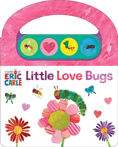 World of Eric Carle, Little Love Bugs Carry Along Handle Sound Book - Perfect Gift for Valentine’s Day - PI Kids