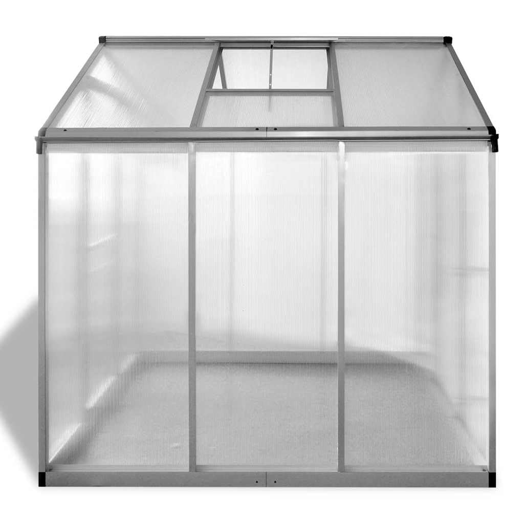 Szklarnia aluminiowa, 3,46 m², dwuścienne płyty poliwęglanowe | Odporna na promieniowanie UV, izolacja cieplna, od -20°C do 70°C, system rynien dachowych, wentylacja