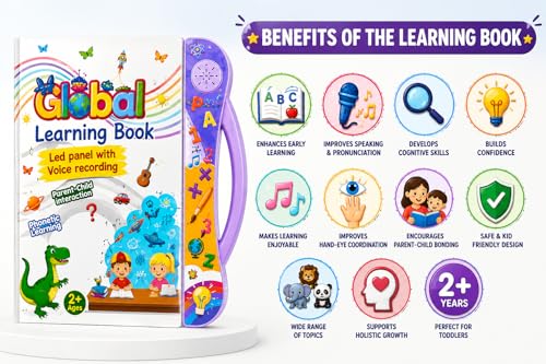 Image of Braintastic Kids Novelty Hindi Learning Reusable Slate Book | Hindi Varnamala, Numbers Practice | Early Learning Toy for 2+ Years (Global Learning Book)