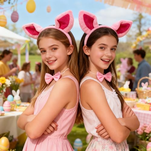 DvBCNMe 4-teiliges Schwein Kostüm, Kostüm Schwein mit Schwein Haarreif, Schweinenase, Schweineschwanz und Fliege, Perfektes für Halloween, Schulaufführungen, Rollenspiele und Karneval Partys