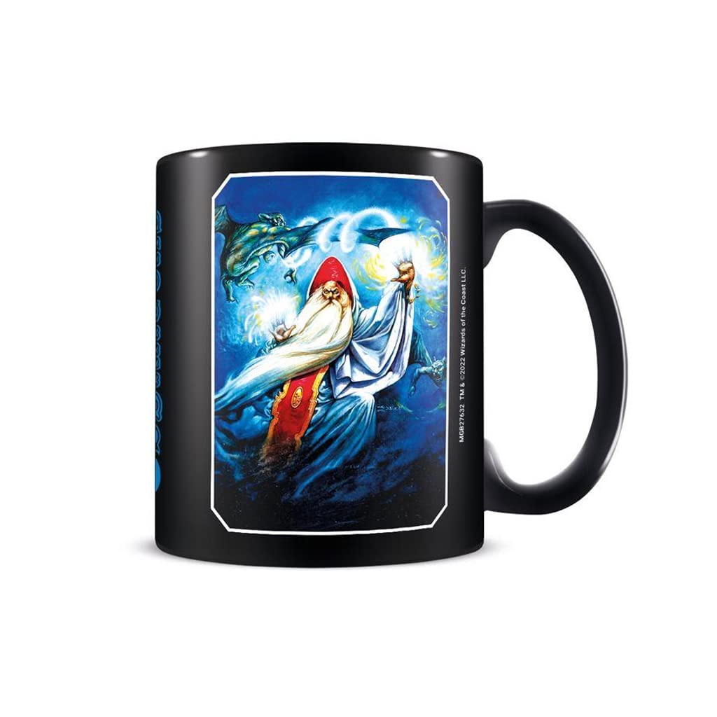Dungeons and Dragons Mug (Wizard Design) 11oz Ceramic Black Mug, Coffee Mug & Dungeon and Dragons Gifts - Official Dungeon & Dragons Merchandise
