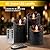 Pandaing Pack of 3 Black Regular Textured LED Flameless Flickering Battery Operated Candles with Remote and Timer, Real Wax Pillar Candles for Festival Wedding Halloween Christmas Home Party Decor