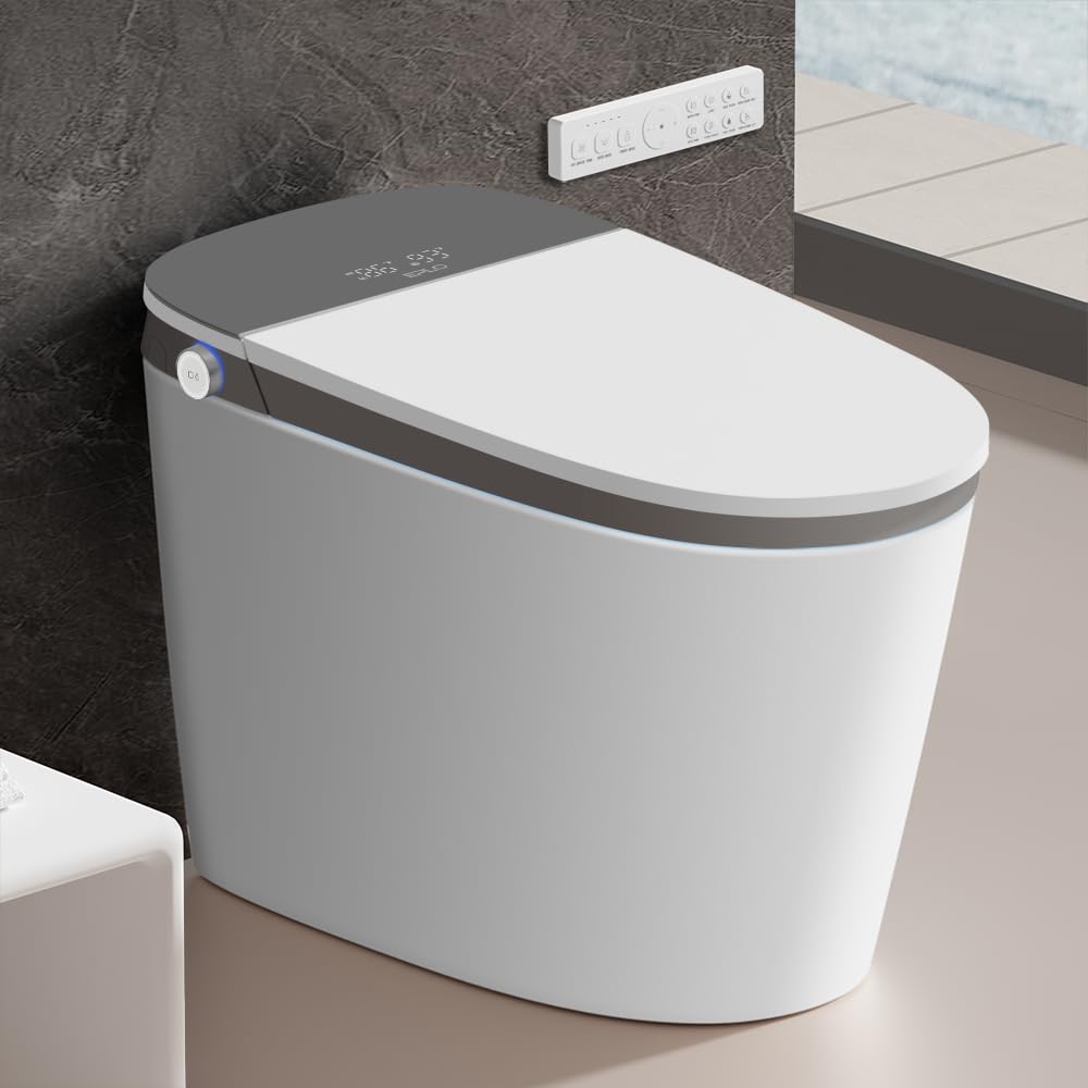 EPLO Smart Toilet Bidet with Auto Open Close 1000 Gram MaP Flush Score Foam Dispenser ADA Comfort Height