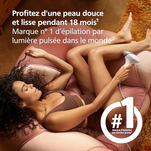 Philips Lumea série 8000 épilateur à lumière pulsée alternative à 'épilation laser technologie SenseIQ 3 embouts pour le corps le visage et les zones de précision BRI94600 - vue 4