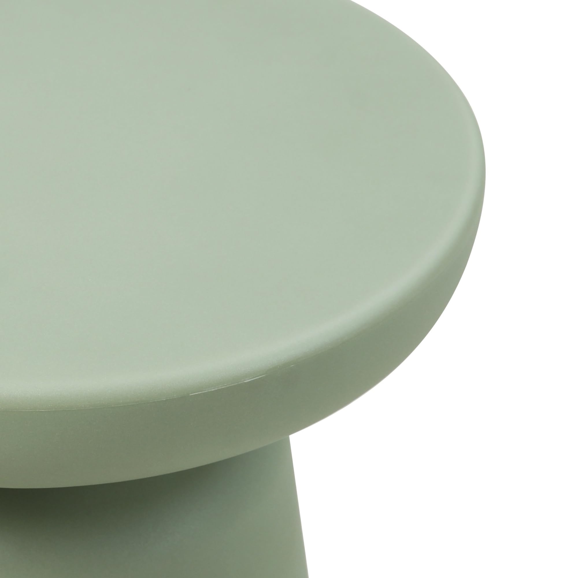 [en.casa] Mesa Auxiliar Posio para Salón Dormitorio Recibidor Mesa de Sofá de Diseño Único Mesilla de Noche Mesita de Café con Tablero Redondo 44 x Ø40 cm - Verde