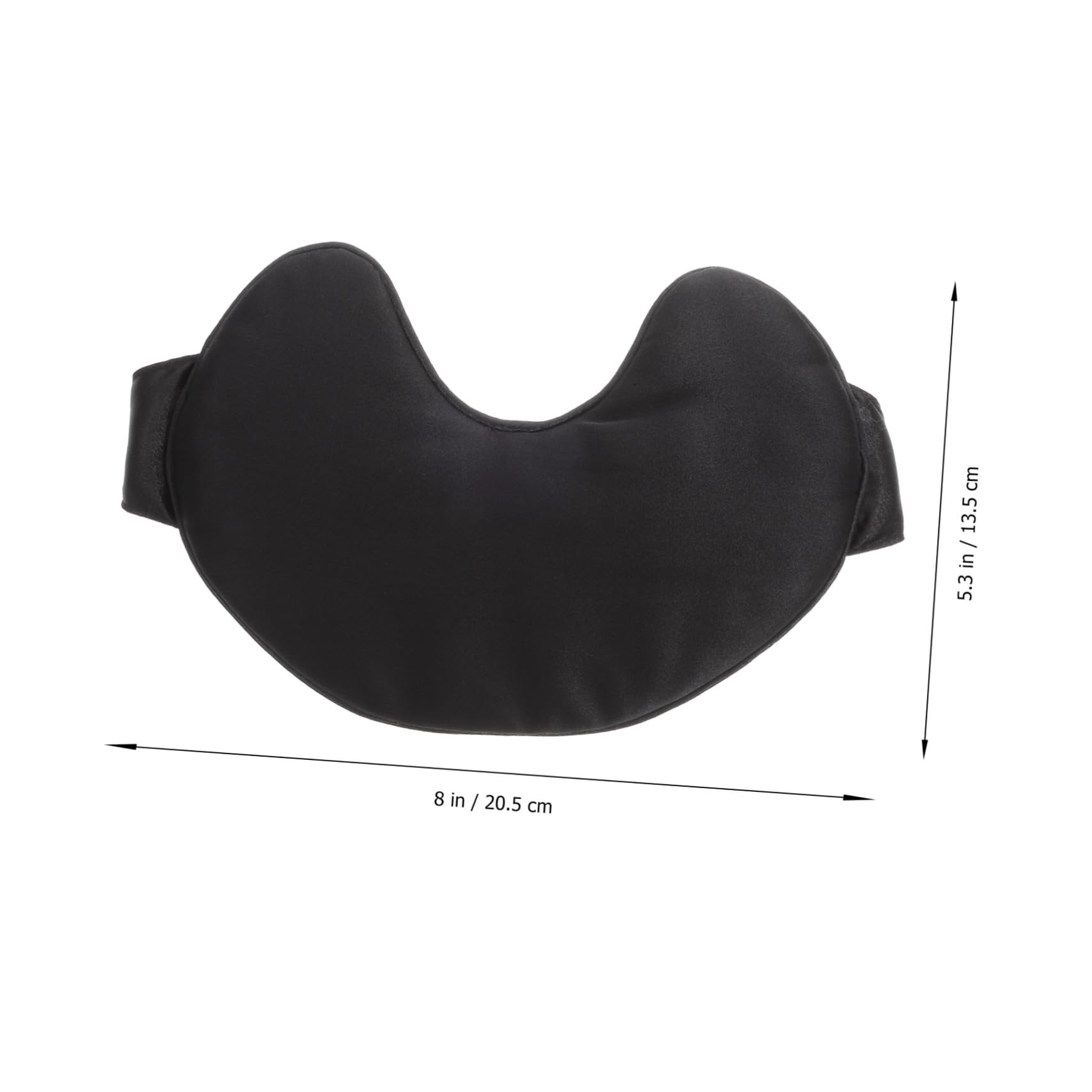 Masque de Sommeil Confortable et Doux Noir en Soie et Coton Protège les Yeux sans Plisser la Peau pour Longs Voyages et Hôtels
