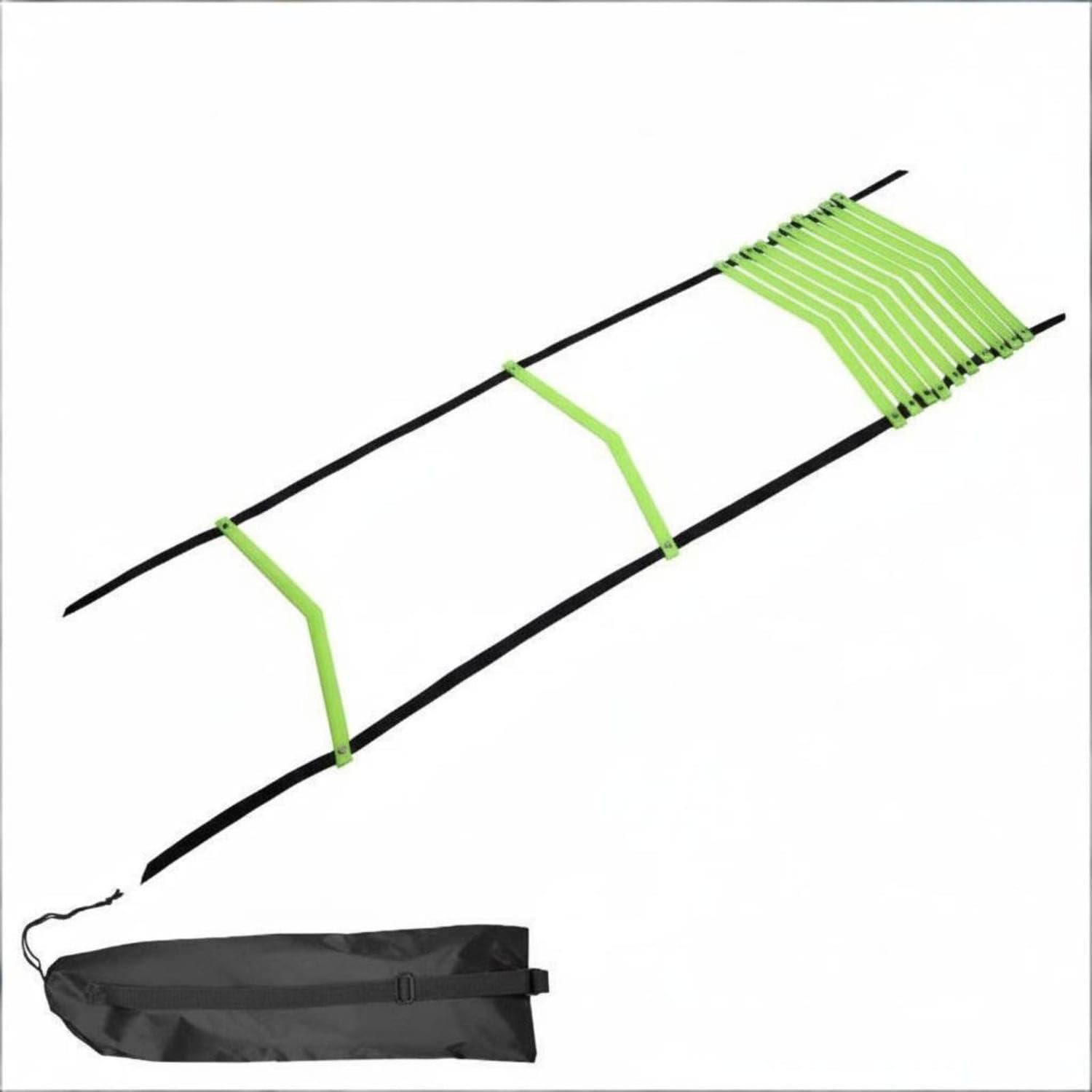 High Toughness V-Shaped Agility Ladder 6M 12-section Nylon Green | Long-Lasting Construction Enhanced Stability V-Shaped Fixed Spacing Portable Convenience Nylon Green 6M 12-section-image-20