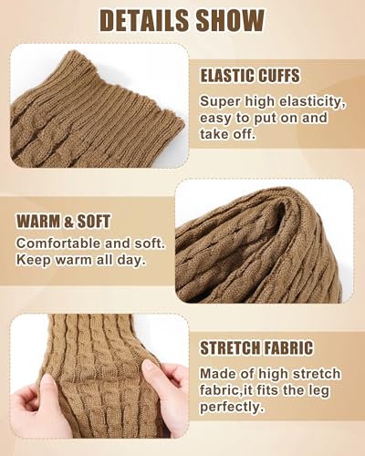 Image of Shihanee Winter Fleece Lined Leg Warmers for Women