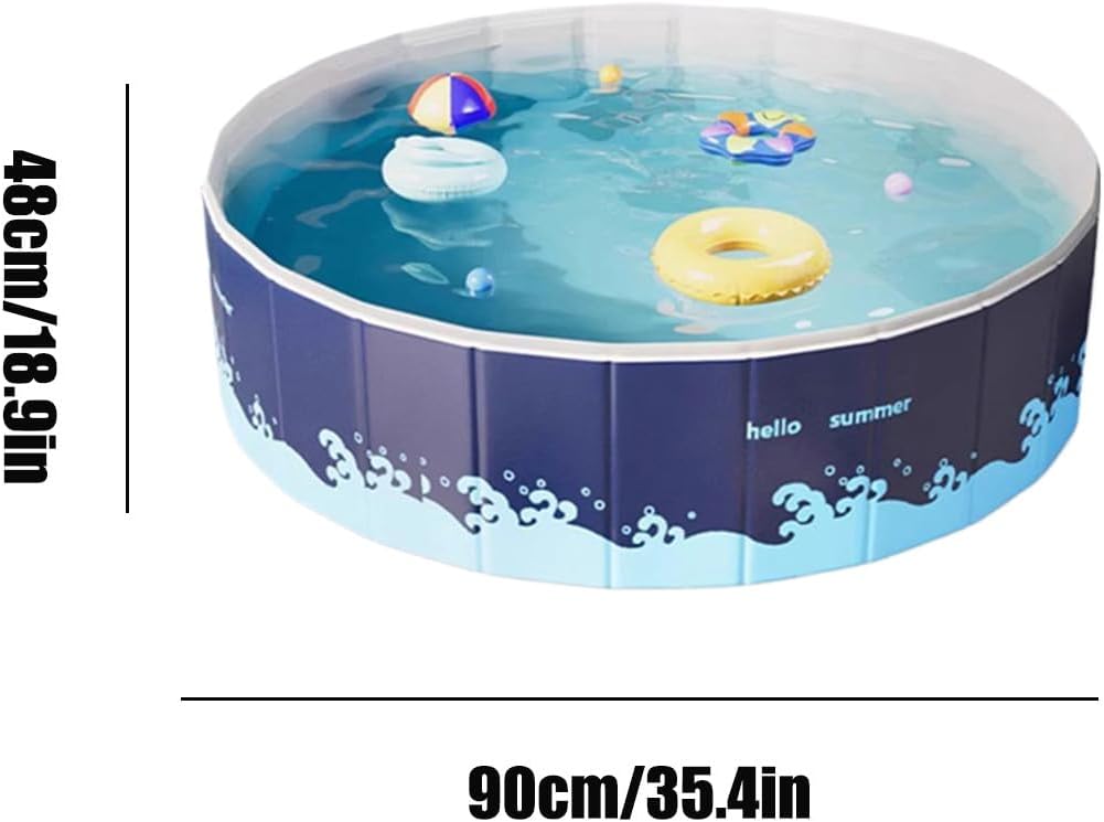 Wading Pool for Kids, Small Kid Pool, Large Capacity Foldable Bathtub Toys for Garden Vacation Backyard Patio Pond Family Indoor