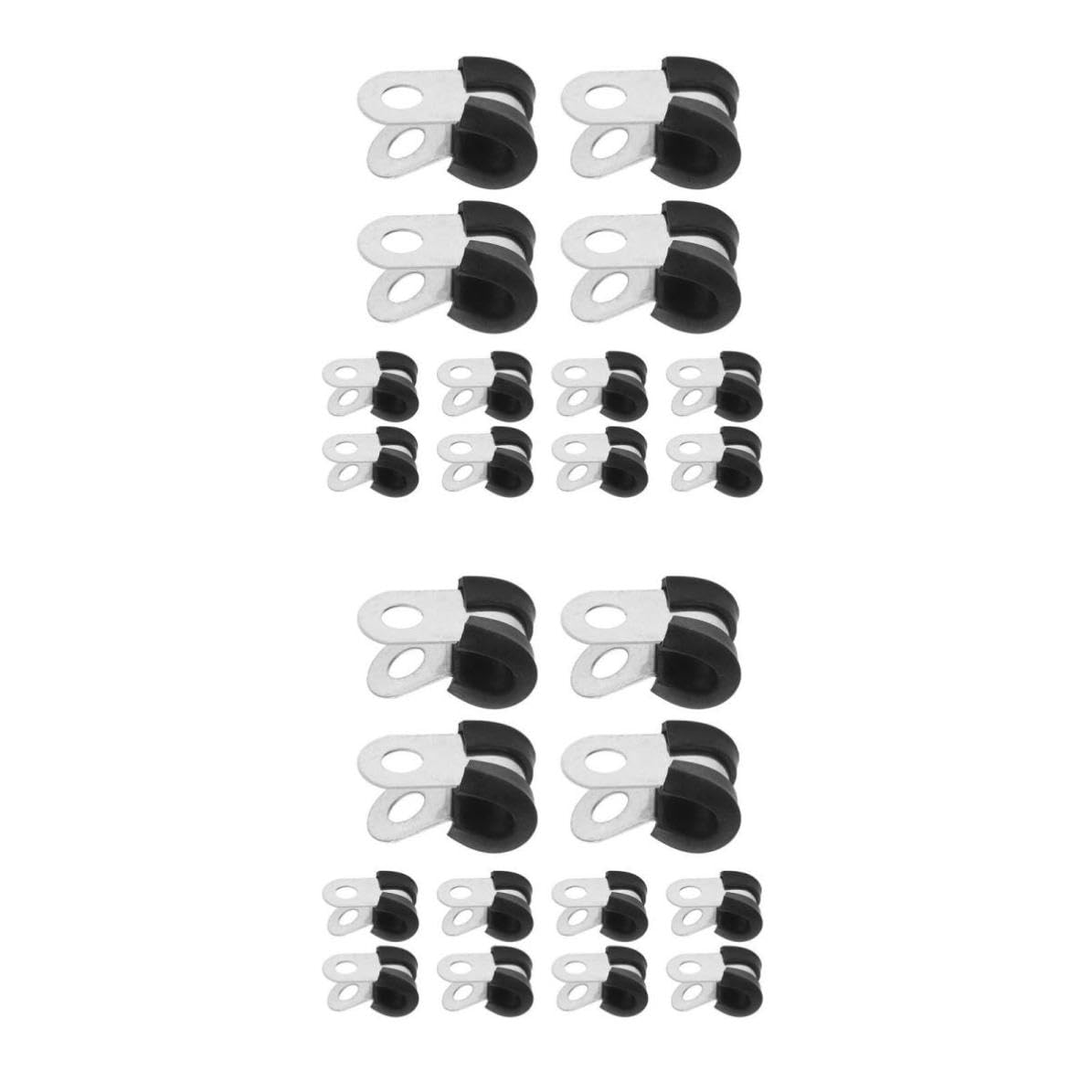 Operitacx 200 Stück Edelstahl R-förmige Kabelklemmen für 8mm Kabel, 6,