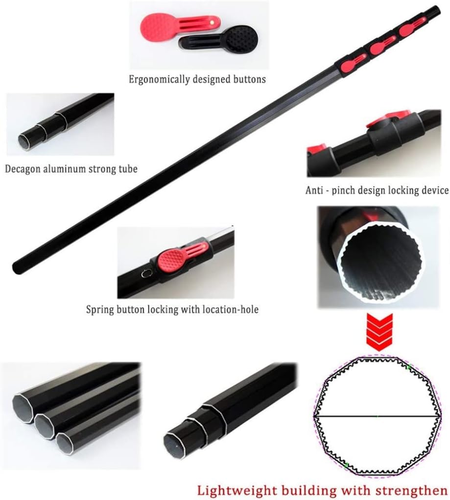 5.4M/18FT Telescopic Pole Saws, Professional Telescopic Tree Pruners Pole Height Extendable Pruning Saw Gardening Landscaping Branch Saw Loppers Cutter Trimmer Tools for Trimming Branches and Leaves