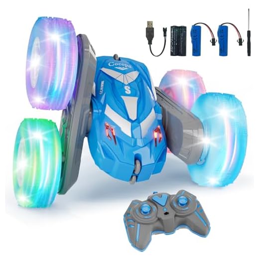 Cocopa Macchina Telecomandata per Bambini con Luce, Giochi Bambini 4 5 6 7 8 9 Anni, Regalo Bambino 3-12 Ragazzi Regali Giocattoli Natale Compleanno, Auto Radiocomandata 4X4 Truck Giochi Esterno (Blu)
