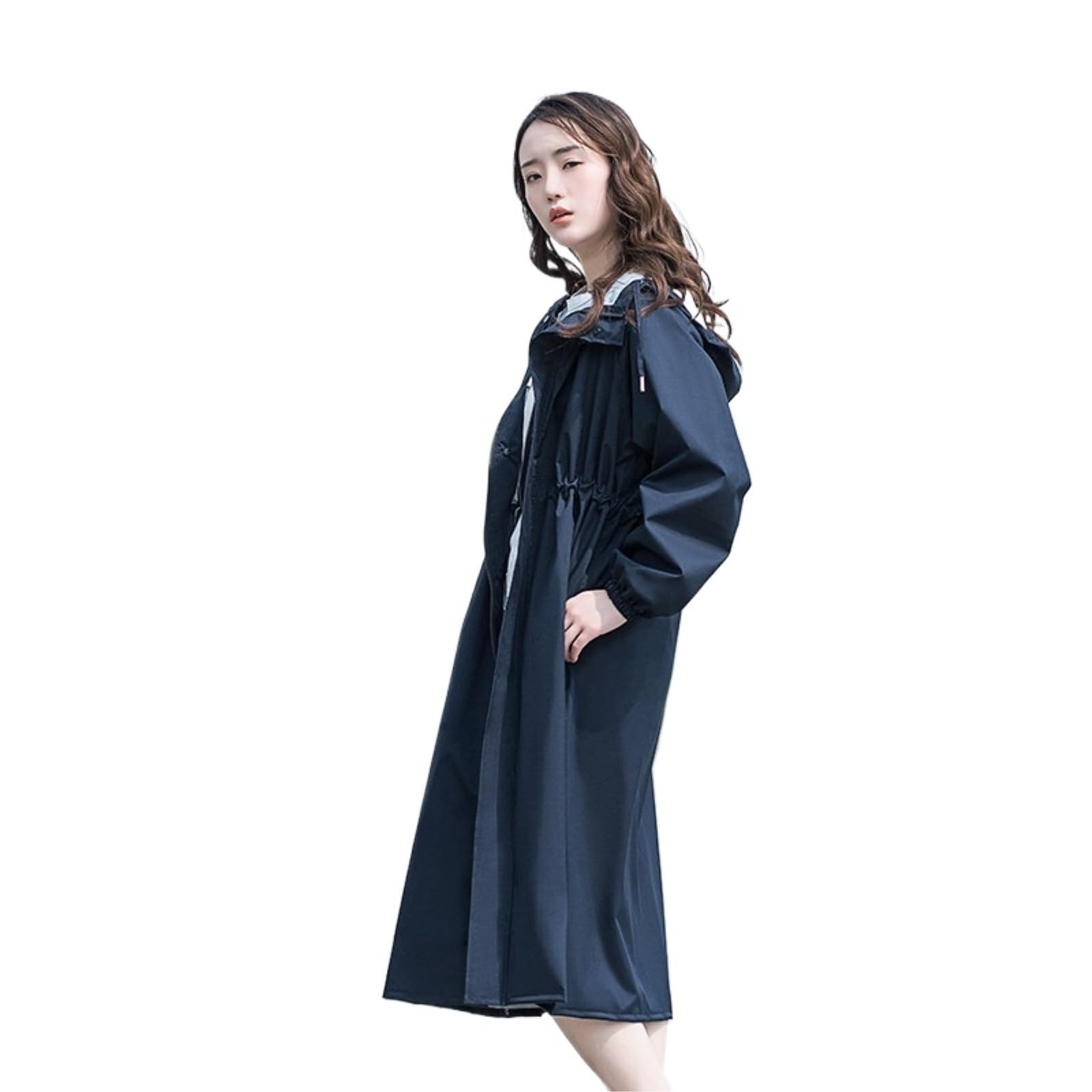 Capa de Lluvia Reutilizable Chubasquero Con Capucha For Mujer, Traje Portátil De Protección Contra La Lluvia Cuerpo Completo Ropa de Agua para Exteriores