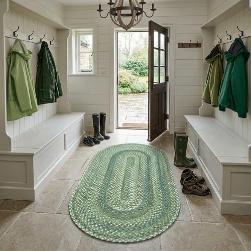 Tapete ovalado trenzado Capel American Heritage 2'x3' miniatura 2