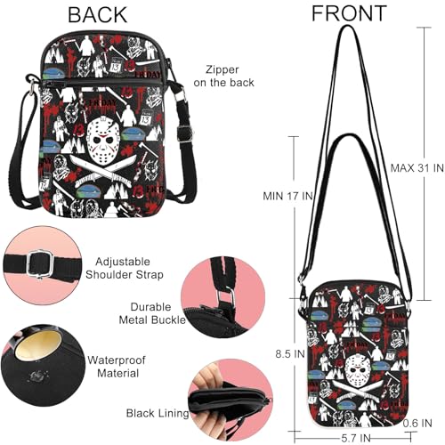 G2TUP Horror Killer Crossbody Bag Horror Killer Hockey Mask Gifts Horror Character Shoulder Bag2