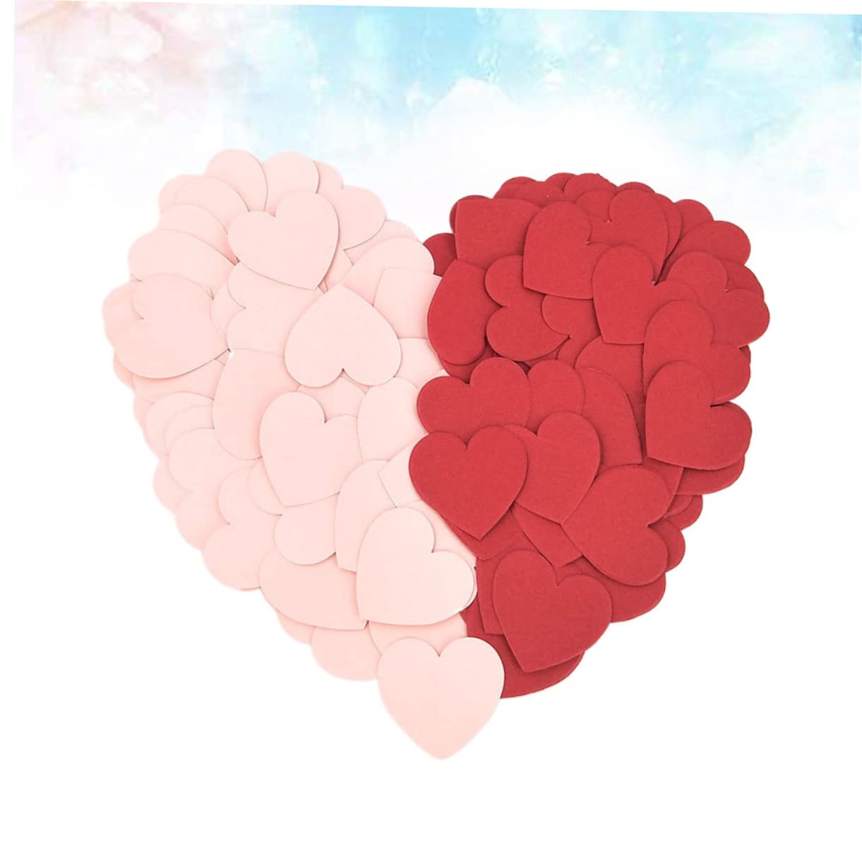 jojofuny 1200pezzi Confetti Forma Di Cuore Mini Per Decorazioni Feste Di Compleanno e Matrimonio Rosso Rosa Accessori Per Eventi Felici