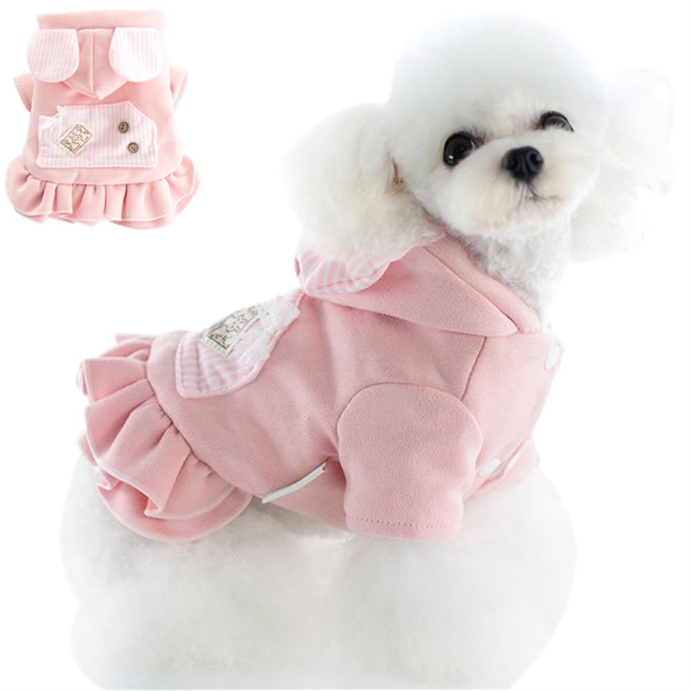 Amazon | ペット服 犬服 ドレス ワンピース スカート 秋冬 冬服