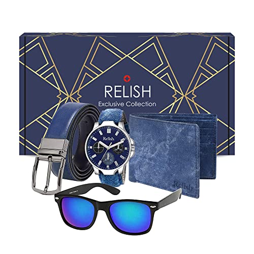 Relish Analogue Men’s Watch (Dial Colored Strap)