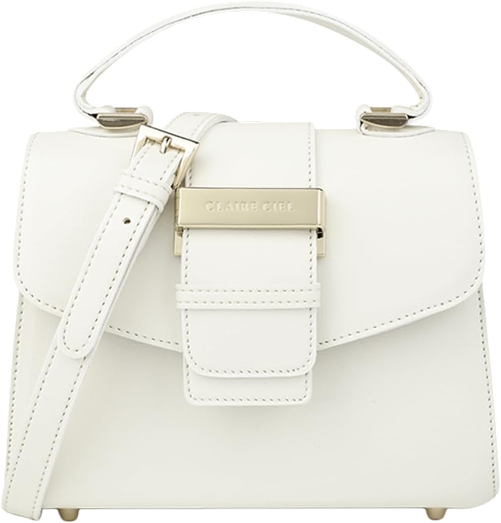 Mer Bag – Women’s Top Handle Handbag, Crossbody Shoulder Bag with Gold Detail, Matte Leather K-Fashion