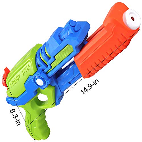 POKONBOY 2 Pack Super Water Guns,High Capacity 600CC Squirt Gun Water Blaster Water Shooter Swimming Pool Water Fighting Toys Beach Party Favor for Kids Adults - Thumbnail 6
