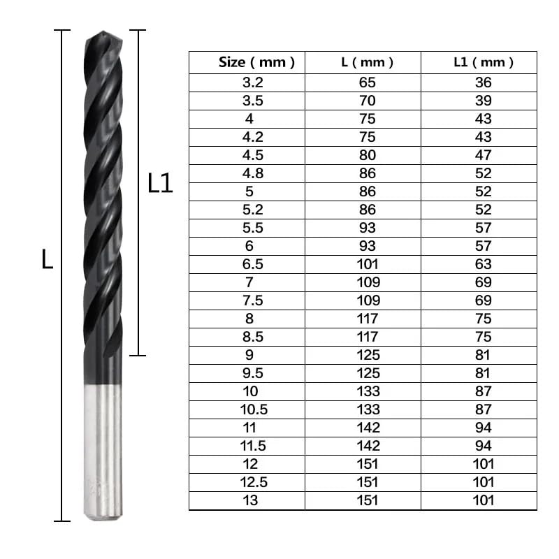WZFCBroca M35 HSS-Co Cobalto TiAlN, 3 Flautas, Broca Helicoidal, Herramienta Perforadora De Metal Para Acero Inoxidable,8mm 10 Piezas