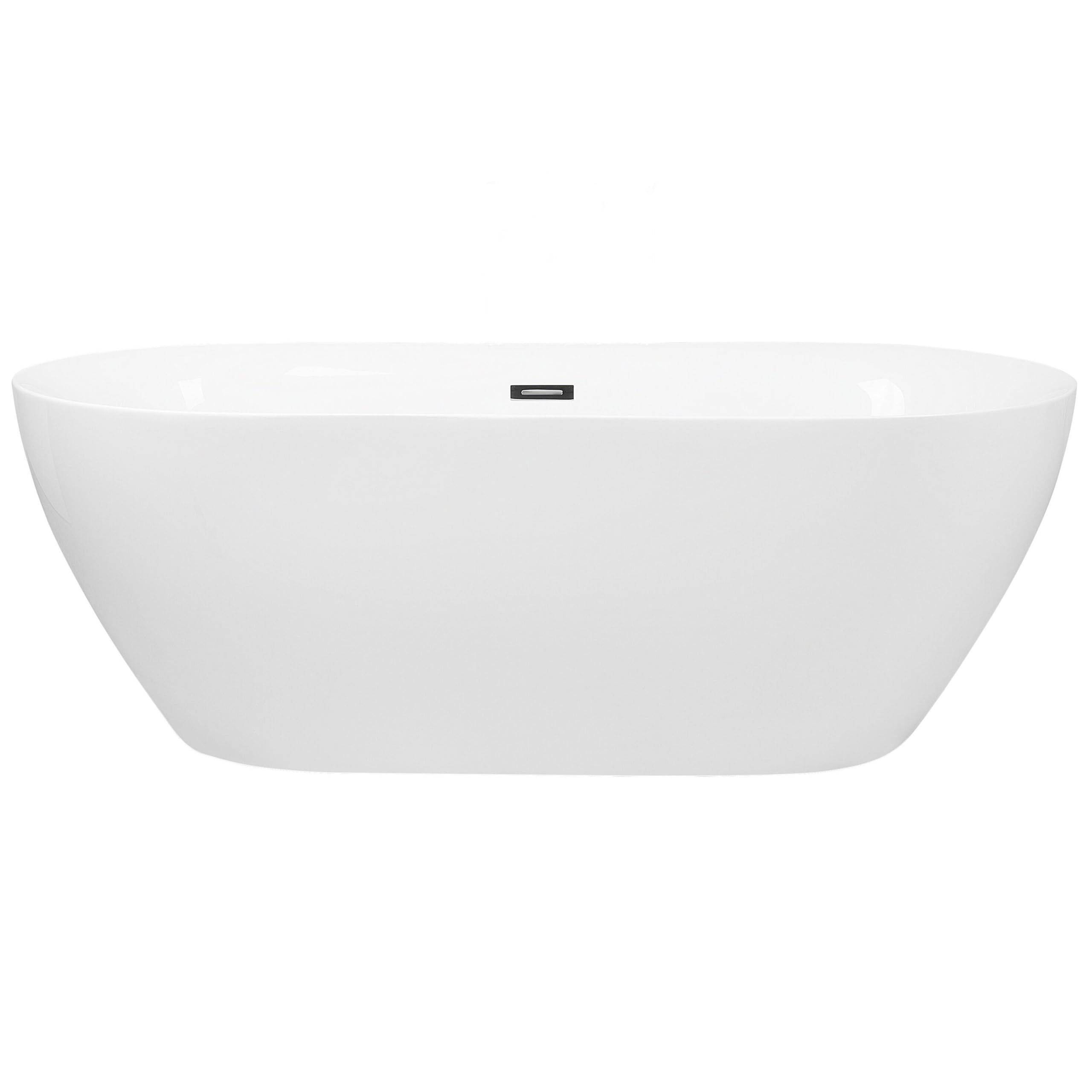 Bañera independiente de acrílico sanitario blanco brillante individual 180 x 80 cm ovalada estilo moderno Carrera
