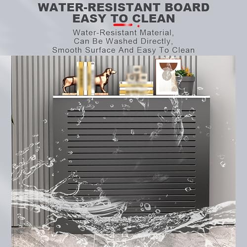 Copertura organizer per termosifone, in legno, moderna, per dissipazione del calore, design traspirante, per ufficio, soggiorno, camera da letto, corridoio
