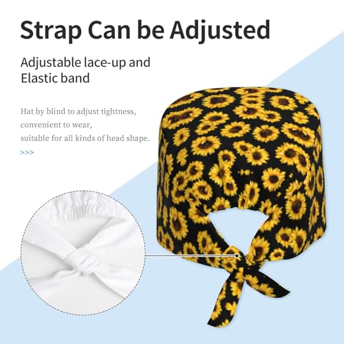 Image of Unisex Adjustable Surgical Sweatband - Elastic Bandage Cap - Scrub Caps for Nurse Working Cap