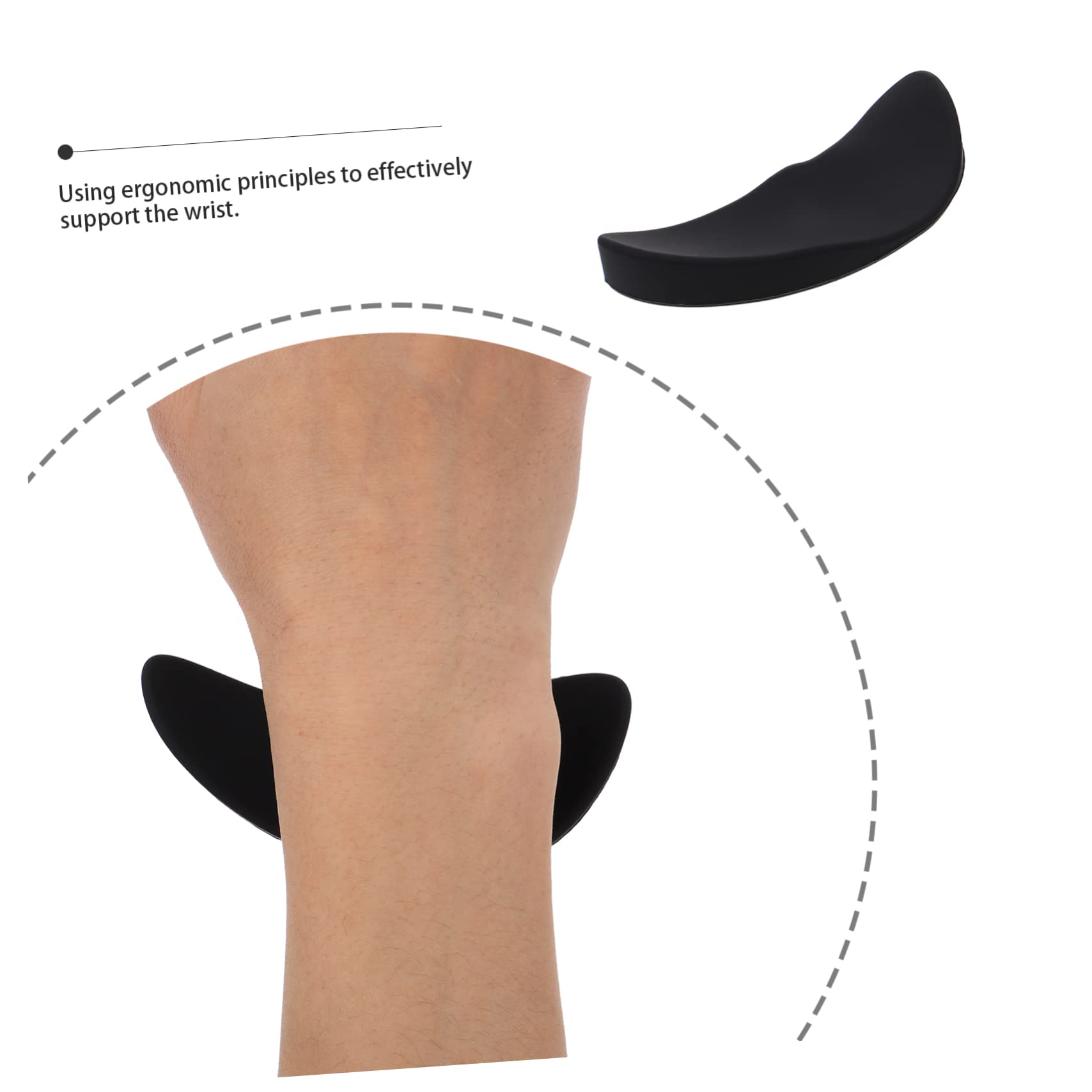 SHINEOFI 3 Pz tappetino da polso per mouse tastiera morbida kit per orpelli per topo mano supporto del gomito della tastiera supporto poggiapolsi per mouse Gel di silice Black