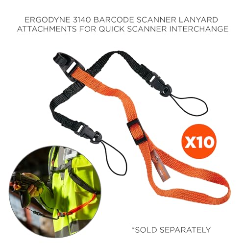 Image of Ergodyne Squids 3143 Barcode Scanner Sling Lanyard, Breakaway Design, Ergonomic Fit, EVA Foam Padding, Adjustable Sling