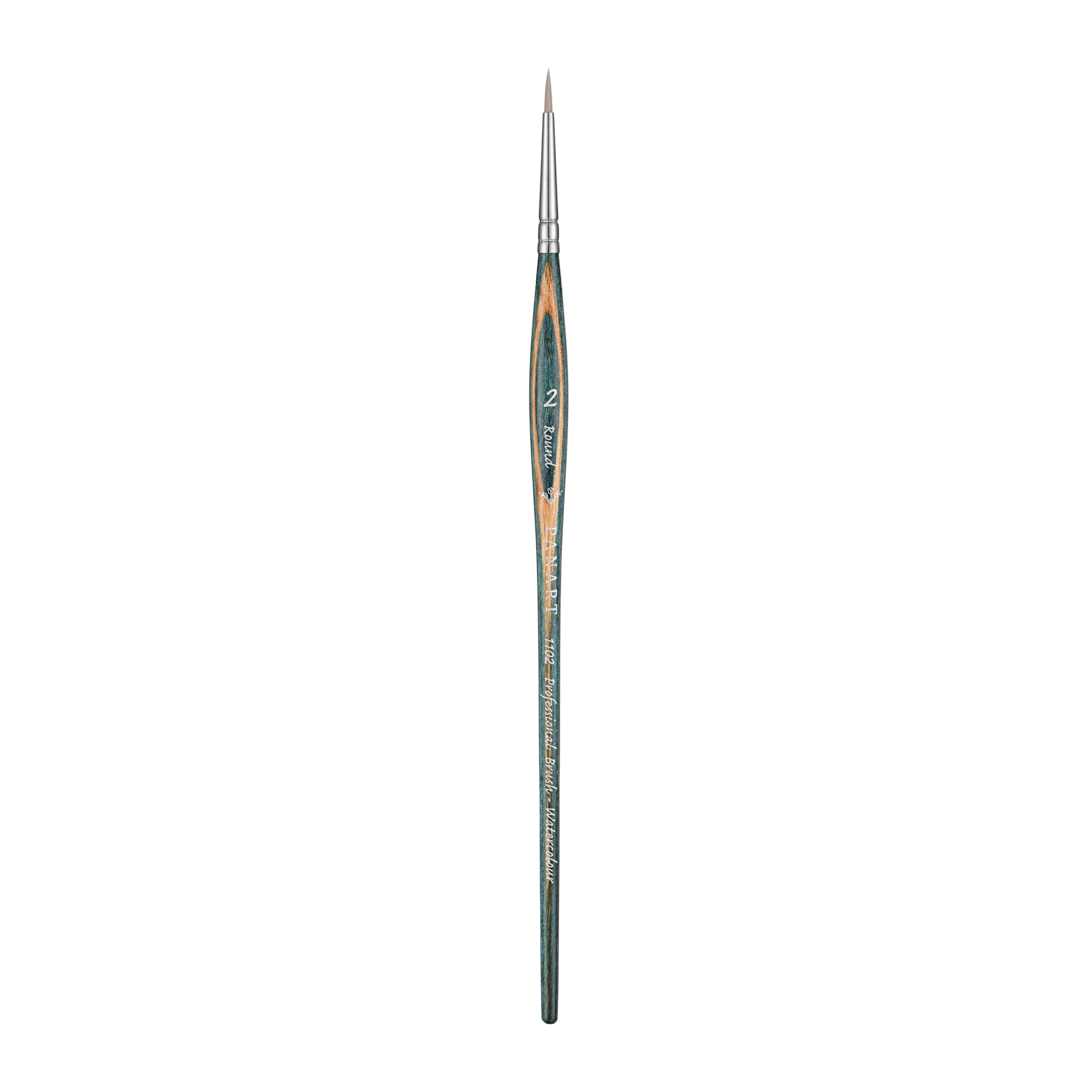 Pan Art Synthetic Fibre Round No. 02 – Detail & Wash Brush for Watercolour & Gouache – Studio-Quality Painting Tool Paintbrush for Fine Art, Craft & Illustration – 1 Unit