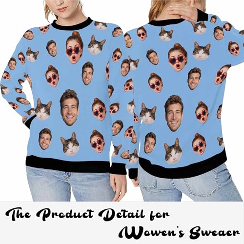 M YESCUSTOM Custom Sweater Personalized Christmas Crewneck Sweatshirt for Family Customized Hoodie Sweatshirt for Holiday3