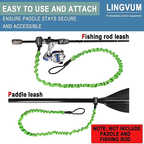 LINGVUM Paddle Leash Stretchable Kayak Paddle Tether